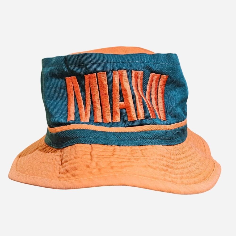 90s miami hurricanes bucket hat embroidered